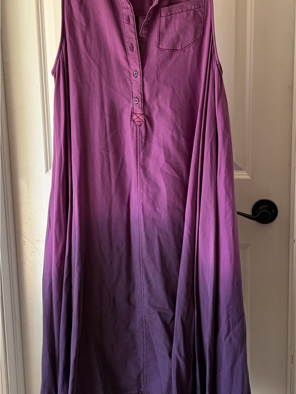 Vintage Women's Ombre Maxi Dress - Pink to Purple